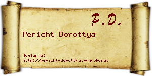 Pericht Dorottya névjegykártya